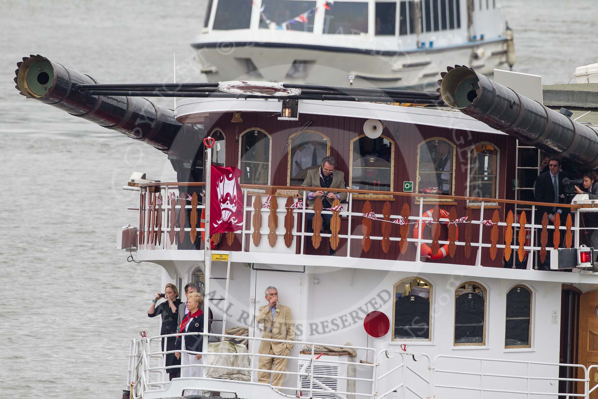 Thames Diamond Jubilee Pageant: VIPS-Elizabethan (V84)..
River Thames seen from Battersea Bridge,
London,

United Kingdom,
on 03 June 2012 at 15:05, image #214