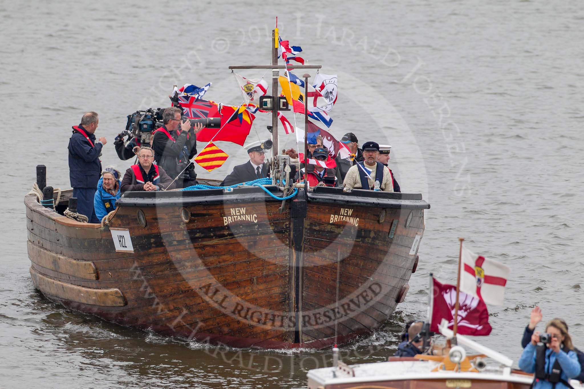 Thames Diamond Jubilee Pageant: DUNKIRK LITTLE SHIPS-New Britannic (H22)..
River Thames seen from Battersea Bridge,
London,

United Kingdom,
on 03 June 2012 at 15:14, image #289