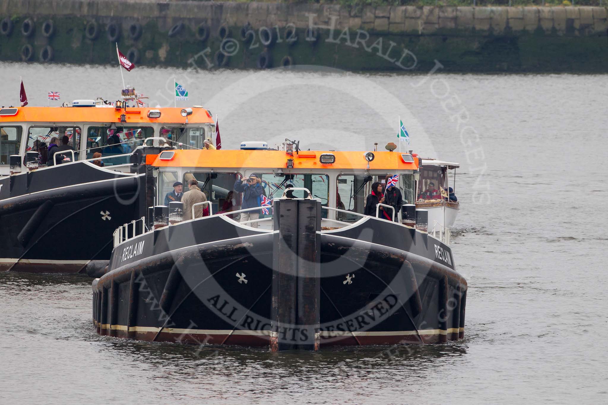 Thames Diamond Jubilee Pageant: TUGS-Reclaim (H48)..
River Thames seen from Battersea Bridge,
London,

United Kingdom,
on 03 June 2012 at 15:19, image #321