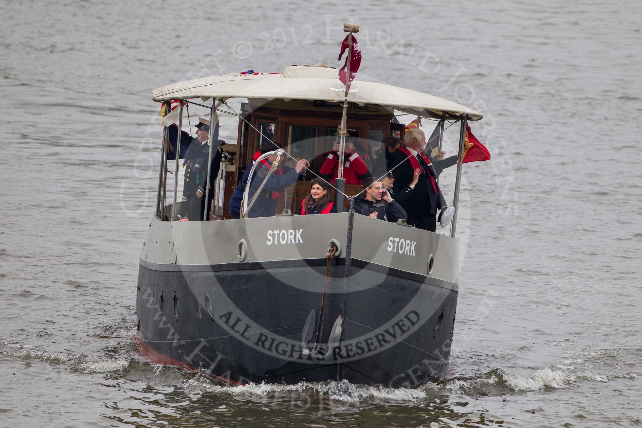 Thames Diamond Jubilee Pageant: WORKING HISTORIC- Stork (H127)..
River Thames seen from Battersea Bridge,
London,

United Kingdom,
on 03 June 2012 at 15:33, image #393
