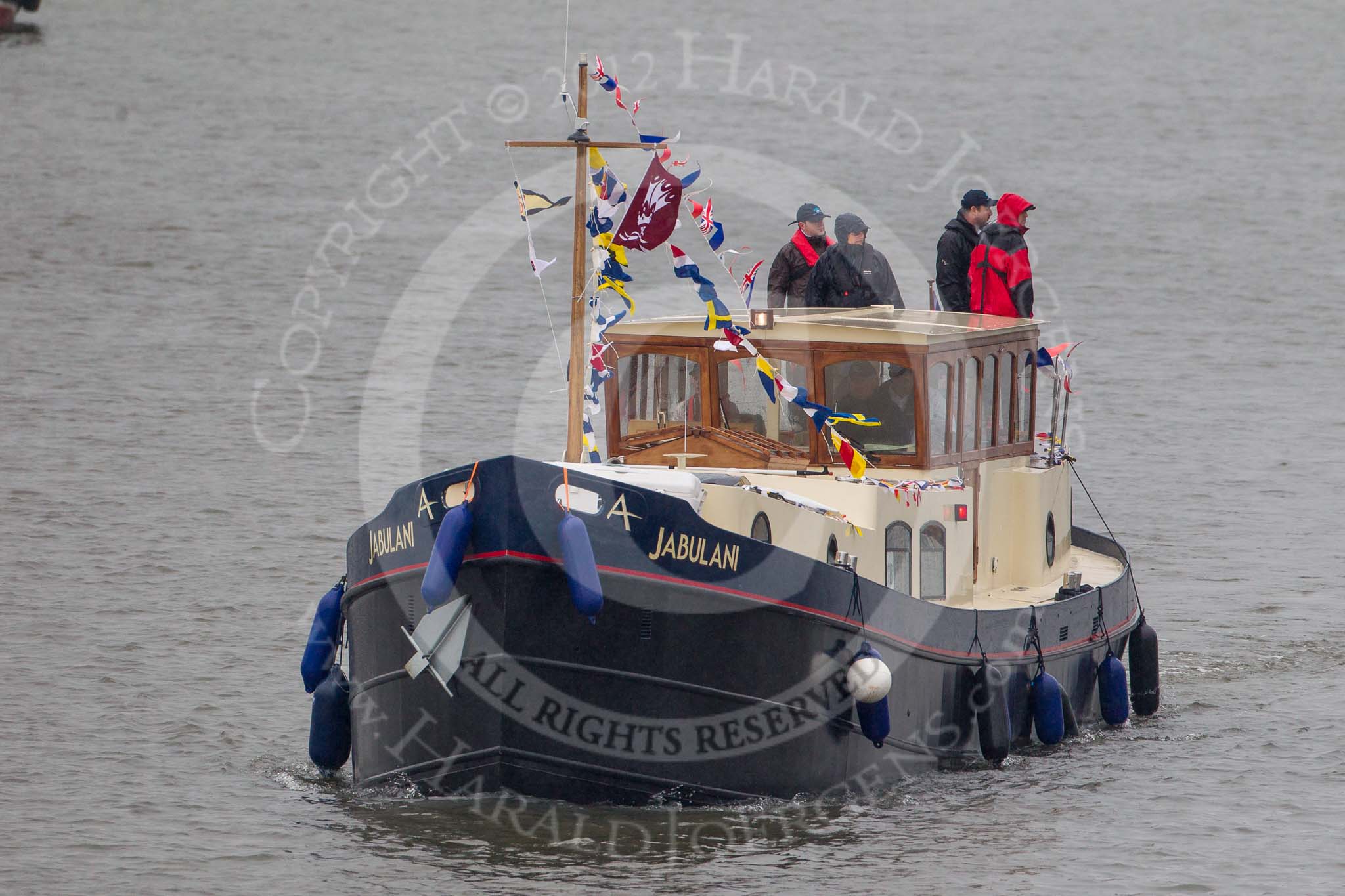 Thames Diamond Jubilee Pageant: BARGES-Jabulani (R118)..
River Thames seen from Battersea Bridge,
London,

United Kingdom,
on 03 June 2012 at 16:03, image #505