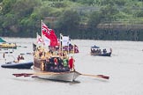 Thames Diamond Jubilee Pageant: SHALLOPS-Gloriana (M3)..
River Thames seen from Battersea Bridge,
London,

United Kingdom,
on 03 June 2012 at 14:37, image #62