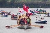 Thames Diamond Jubilee Pageant: SHALLOPS-Gloriana (M3)..
River Thames seen from Battersea Bridge,
London,

United Kingdom,
on 03 June 2012 at 14:37, image #64