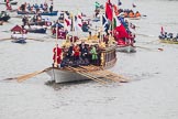 Thames Diamond Jubilee Pageant: SHALLOPS-Gloriana (M3)..
River Thames seen from Battersea Bridge,
London,

United Kingdom,
on 03 June 2012 at 14:38, image #67