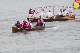 Thames Diamond Jubilee Pageant: SKIFFS & OTHER TRADITIONAL BOATS Hiawatha (M102) and Cherub (M104)..
River Thames seen from Battersea Bridge,
London,

United Kingdom,
on 03 June 2012 at 14:44, image #109