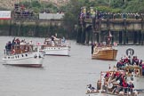 Thames Diamond Jubilee Pageant: DUNKIRK LITTLE SHIPS-Sundowner(H11), Lady Gay (H18) and Latona (H14)..
River Thames seen from Battersea Bridge,
London,

United Kingdom,
on 03 June 2012 at 15:10, image #253