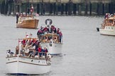 Thames Diamond Jubilee Pageant: Dunkirk Little Ships Janthea, RIIS1, and Latona on the left, Mimosa on the right of the image..
River Thames seen from Battersea Bridge,
London,

United Kingdom,
on 03 June 2012 at 15:10, image #254