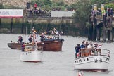 Thames Diamond Jubilee Pageant: DUNKIRK LITTLE SHIPS-Sundowner(H11), Lazy Days (H15) and New Britannica (H22)..
River Thames seen from Battersea Bridge,
London,

United Kingdom,
on 03 June 2012 at 15:11, image #259