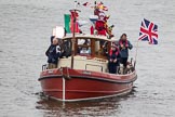 Thames Diamond Jubilee Pageant: FORCES-Collie (H70).
River Thames seen from Battersea Bridge,
London,

United Kingdom,
on 03 June 2012 at 15:25, image #345