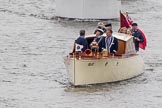 Thames Diamond Jubilee Pageant: MOTOR CRUISES/YACHTS- Islay (H85)..
River Thames seen from Battersea Bridge,
London,

United Kingdom,
on 03 June 2012 at 15:26, image #355