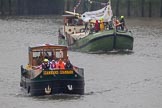 Thames Diamond Jubilee Pageant: BARGES-Izambard (R110)..
River Thames seen from Battersea Bridge,
London,

United Kingdom,
on 03 June 2012 at 16:00, image #486