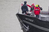 Thames Diamond Jubilee Pageant: BARGES-Actief (R104)..
River Thames seen from Battersea Bridge,
London,

United Kingdom,
on 03 June 2012 at 16:00, image #487