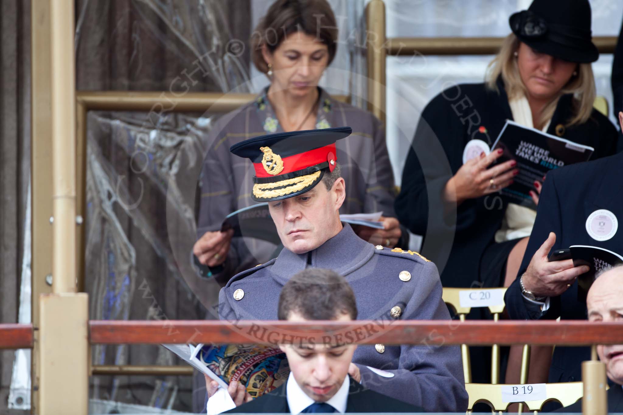 The Lord Mayor's Show 2011: Guests on the balcony in front of Mansion House..
Opposite Mansion House, City of London,
London,
-,
United Kingdom,
on 12 November 2011 at 10:41, image #10