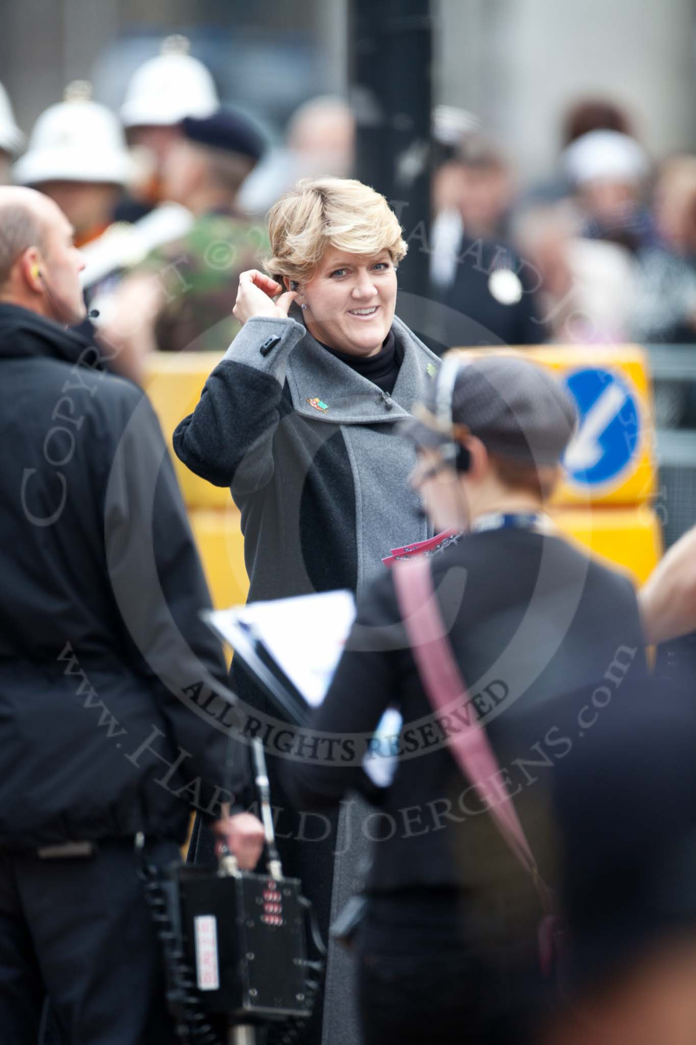 The Lord Mayor's Show 2011: The BBC's Clare Balding preparing for her live broadcast..
Opposite Mansion House, City of London,
London,
-,
United Kingdom,
on 12 November 2011 at 10:43, image #14