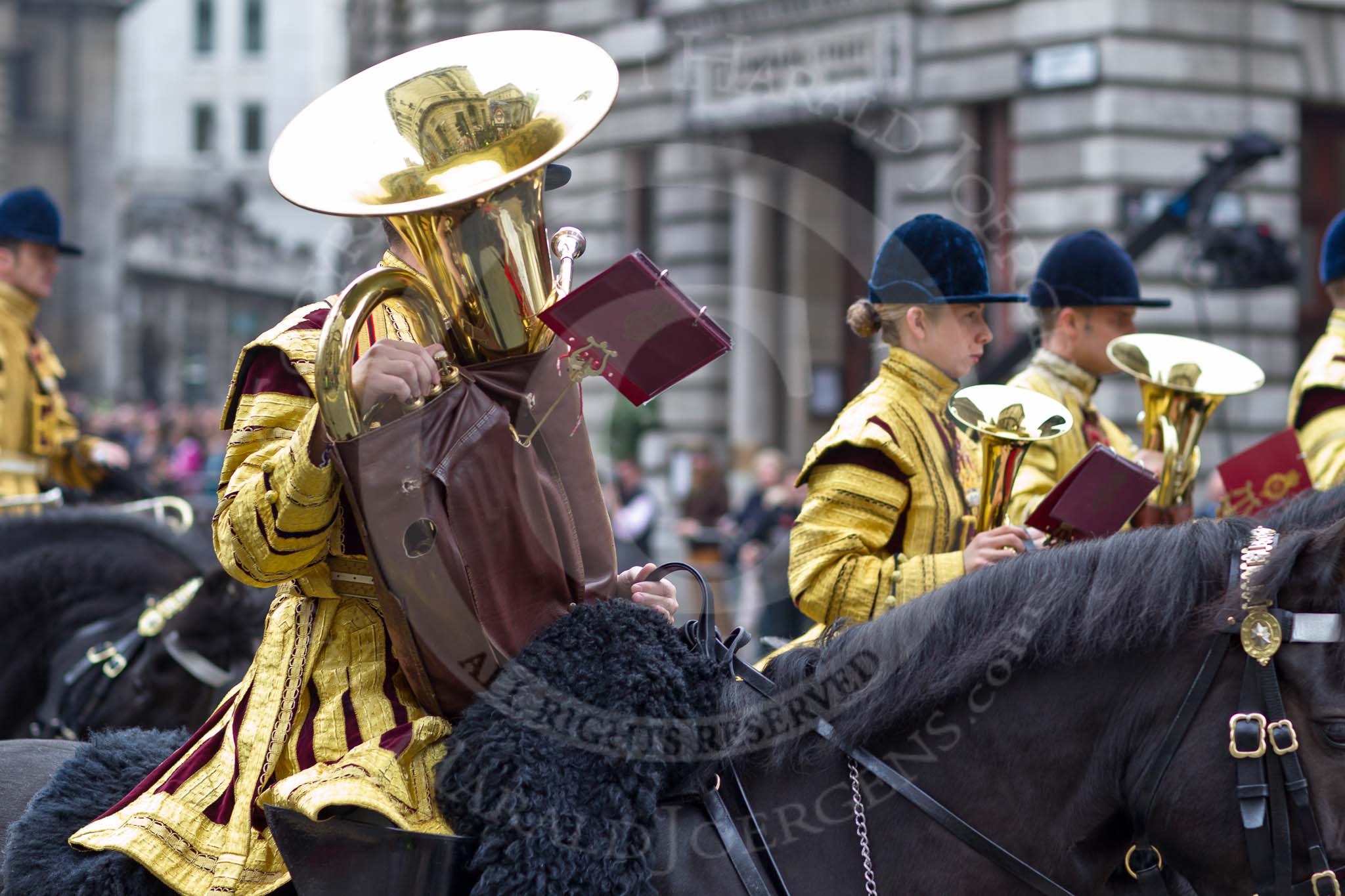 The Lord Mayor's Show 2011: Household Cavalry Mounted Regiment Band & Division..
Opposite Mansion House, City of London,
London,
-,
United Kingdom,
on 12 November 2011 at 10:49, image #24