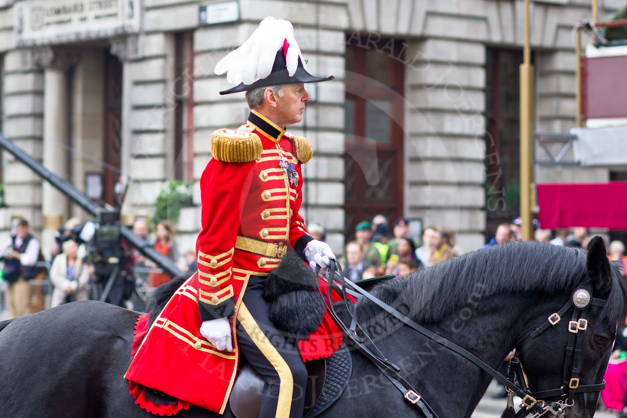 The Lord Mayor's Show 2011: The City Marshall of the City of London, Colonel Billy King-Harman CBE.
Opposite Mansion House, City of London,
London,
-,
United Kingdom,
on 12 November 2011 at 10:51, image #32
