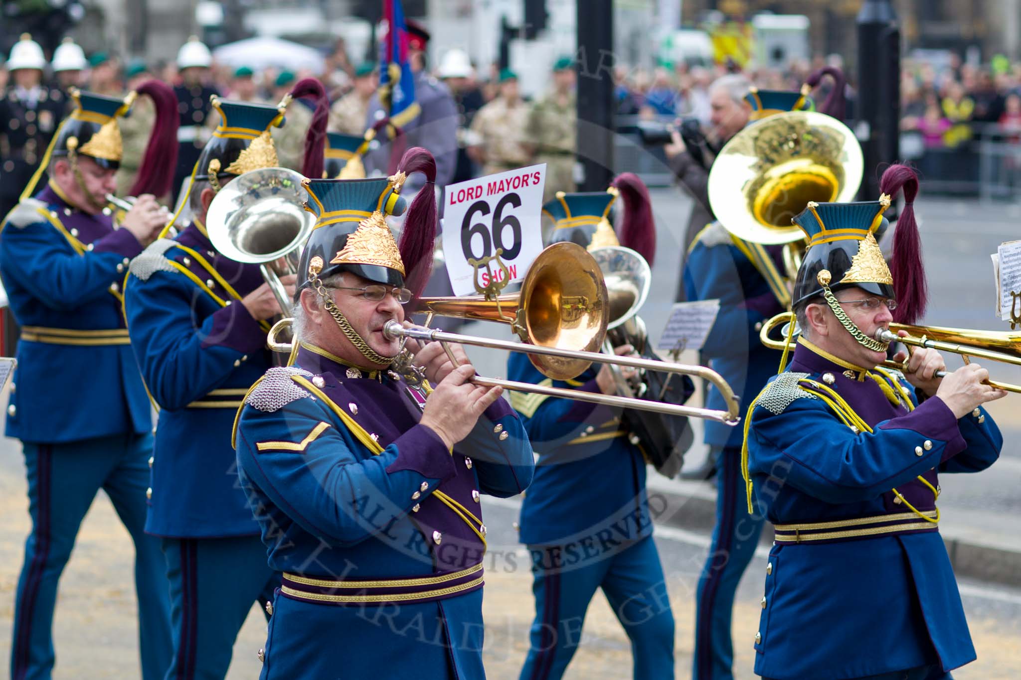 The Lord Mayor's Show 2011: The Royal Yeomanry Band (IC&CY)..
Opposite Mansion House, City of London,
London,
-,
United Kingdom,
on 12 November 2011 at 11:39, image #388