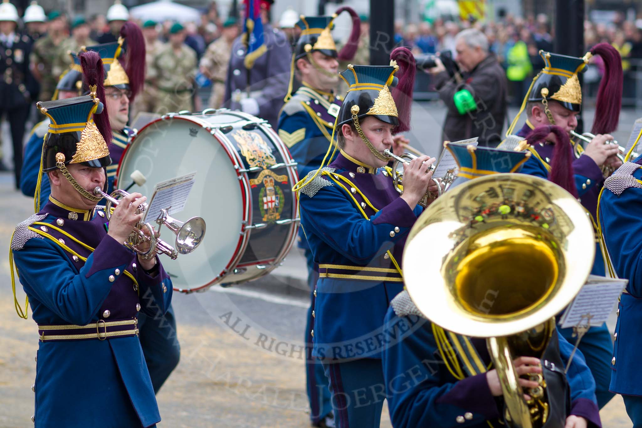 The Lord Mayor's Show 2011: The Royal Yeomanry Band (IC&CY)..
Opposite Mansion House, City of London,
London,
-,
United Kingdom,
on 12 November 2011 at 11:39, image #389