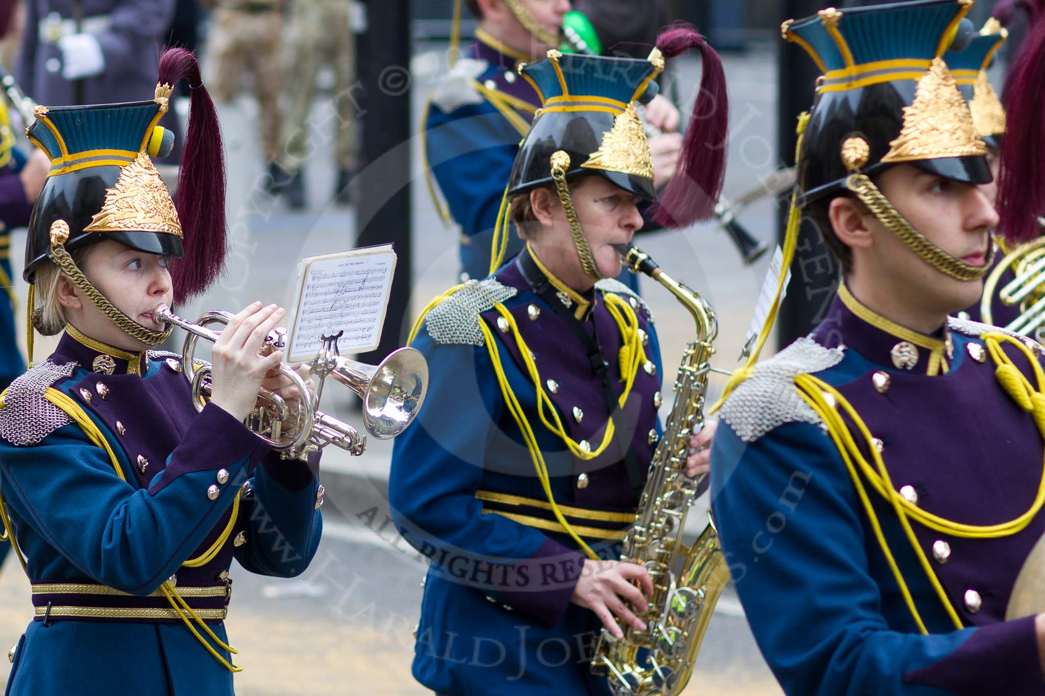 The Lord Mayor's Show 2011: The Royal Yeomanry Band (IC&CY)..
Opposite Mansion House, City of London,
London,
-,
United Kingdom,
on 12 November 2011 at 11:39, image #390