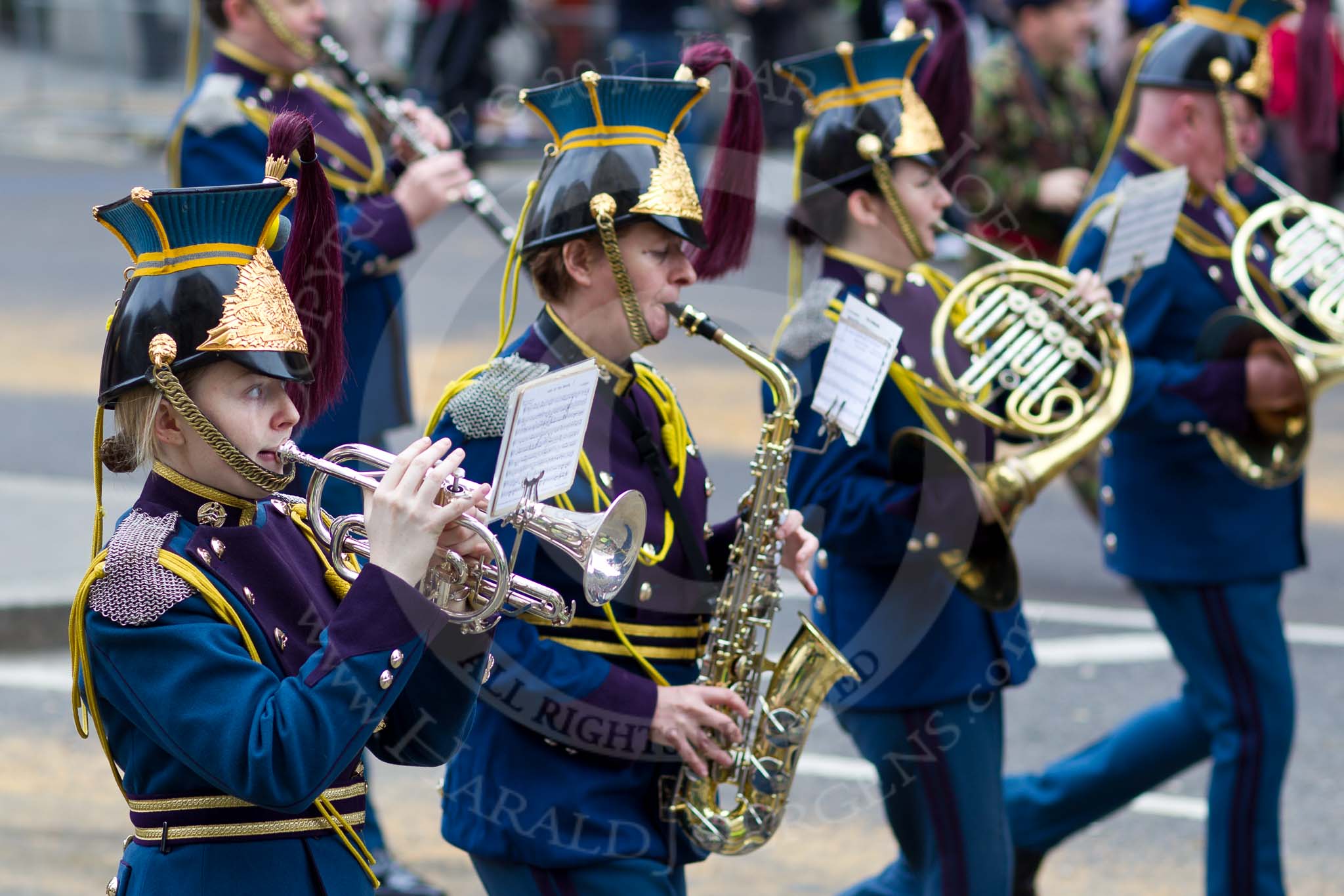 The Lord Mayor's Show 2011: The Royal Yeomanry Band (IC&CY)..
Opposite Mansion House, City of London,
London,
-,
United Kingdom,
on 12 November 2011 at 11:39, image #391