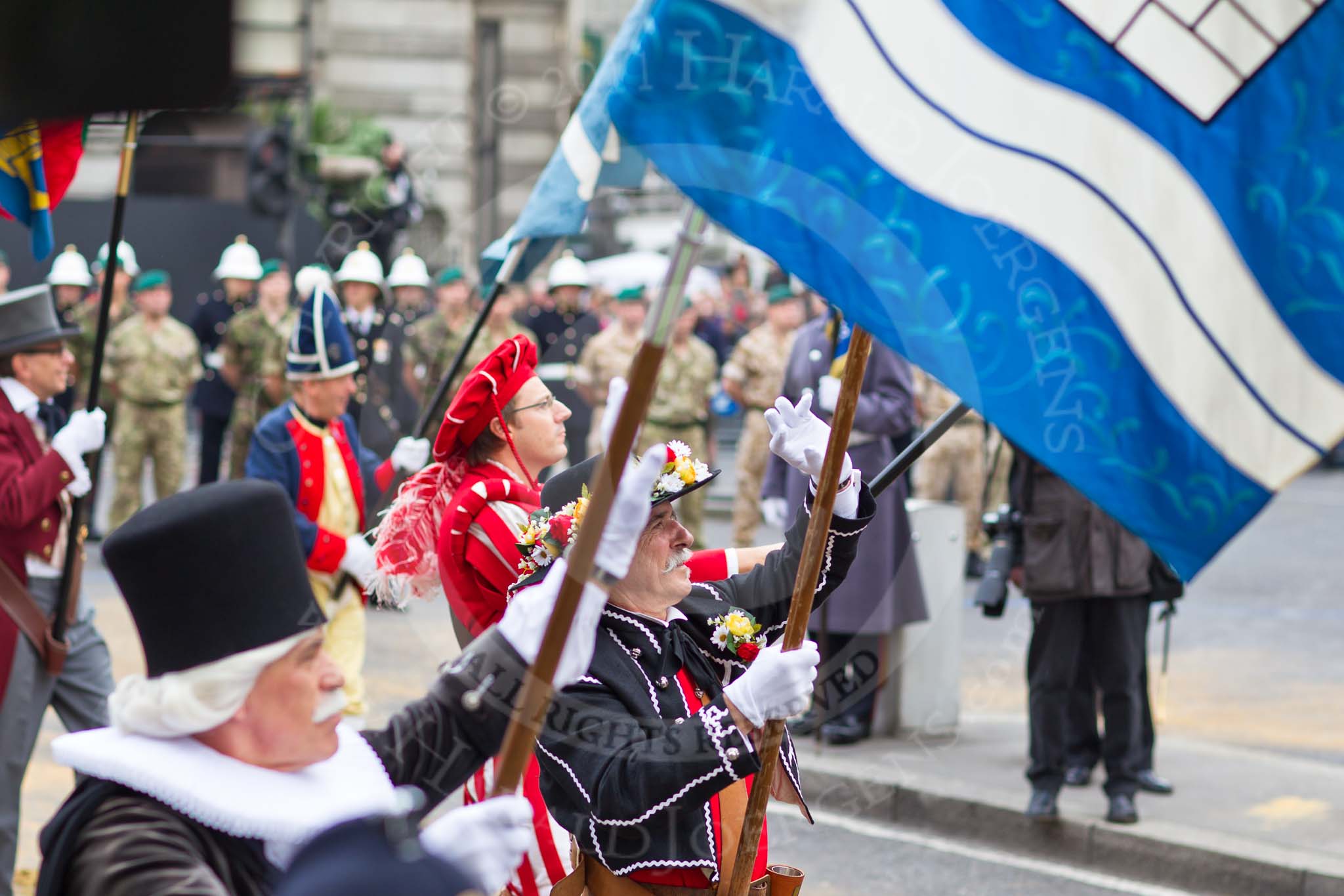 The Lord Mayor's Show 2011: The Guilds of Zurich. 11 of the 26 Guilds were formed in 1236, the remaining 15 used to be from towns close to Zurich that became part of the twon..
Opposite Mansion House, City of London,
London,
-,
United Kingdom,
on 12 November 2011 at 11:41, image #423