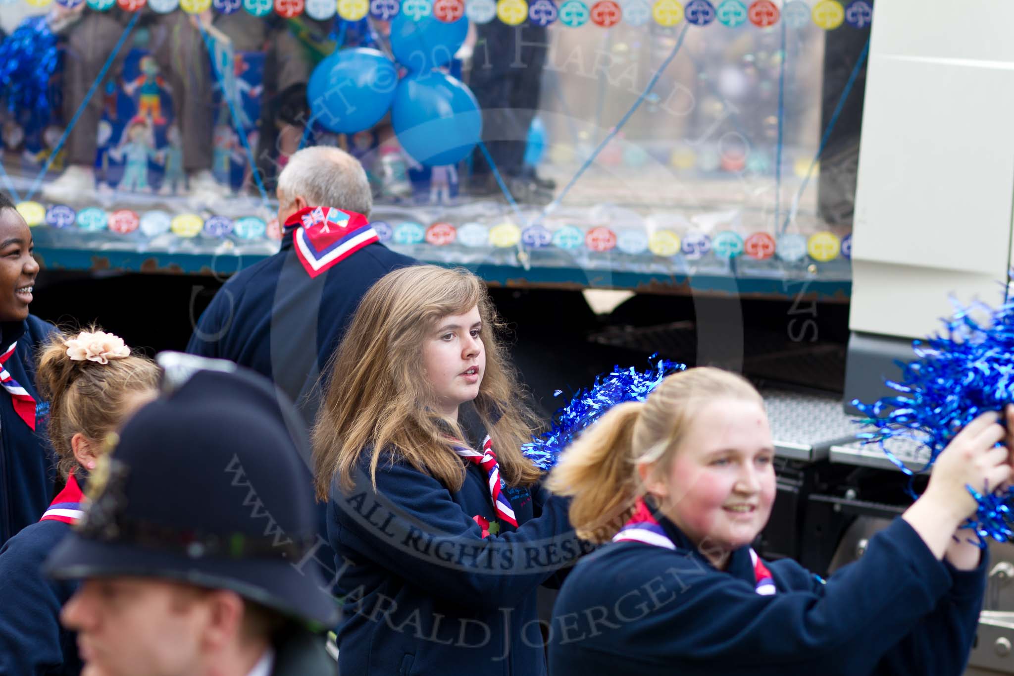 The Lord Mayor's Show 2011: Girlguiding LaSER (http://www.girlguidinglaser.org.uk/)..
Opposite Mansion House, City of London,
London,
-,
United Kingdom,
on 12 November 2011 at 11:46, image #476