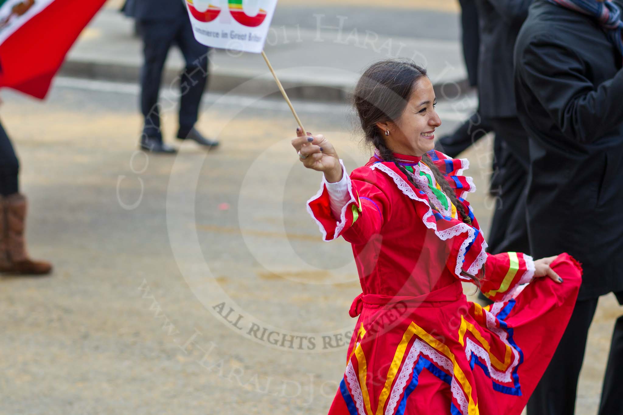 The Lord Mayor's Show 2011: Mexican Chamber of Commerce..
Opposite Mansion House, City of London,
London,
-,
United Kingdom,
on 12 November 2011 at 11:46, image #485