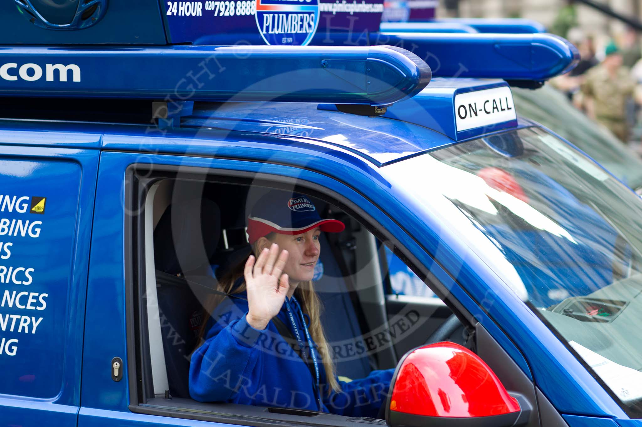 The Lord Mayor's Show 2011: Pimlico Plumbers..
Opposite Mansion House, City of London,
London,
-,
United Kingdom,
on 12 November 2011 at 11:48, image #495