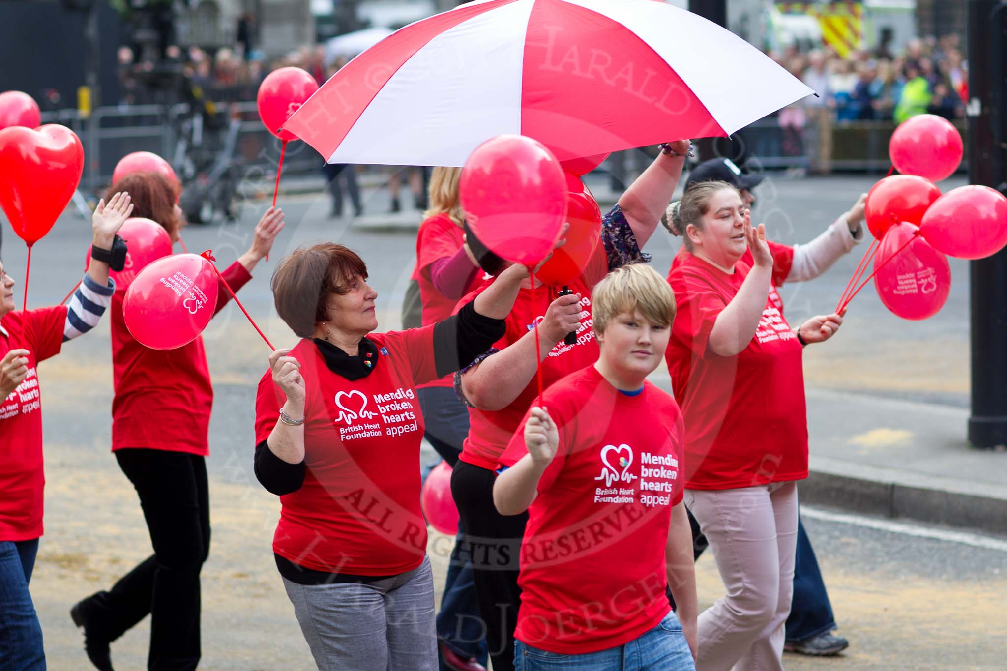 The Lord Mayor's Show 2011: The British Heart Foundation ith the 'Mending broken hearts' appeal (http://www.bhf.org.uk/research/mending-broken-hearts.aspx)..
Opposite Mansion House, City of London,
London,
-,
United Kingdom,
on 12 November 2011 at 11:48, image #503