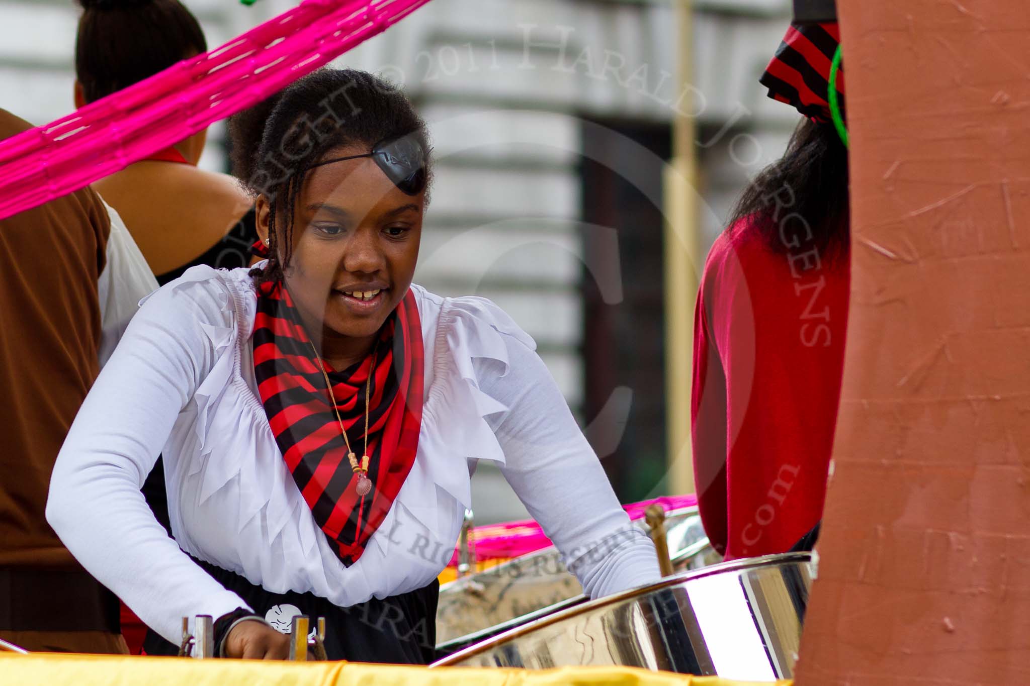 The Lord Mayor's Show 2011: Pan Nation, the newest steel pan band to erupt from North London..
Opposite Mansion House, City of London,
London,
-,
United Kingdom,
on 12 November 2011 at 11:59, image #589