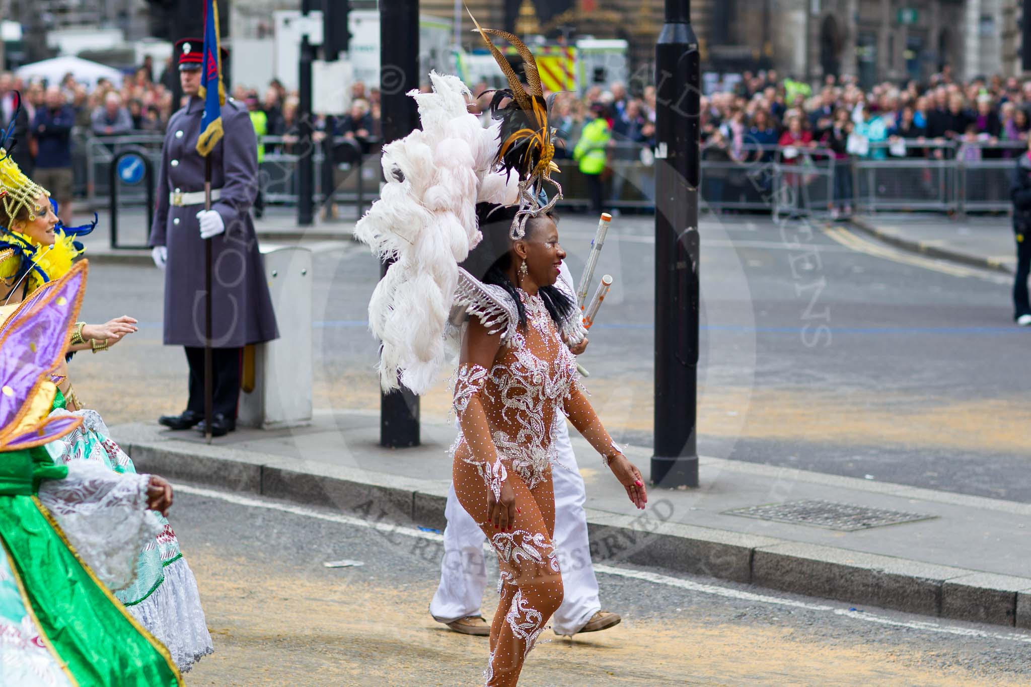 The Lord Mayor's Show 2011: Paraiso School of Samba (http://www.paraisosamba.co.uk/)..
Opposite Mansion House, City of London,
London,
-,
United Kingdom,
on 12 November 2011 at 12:03, image #622