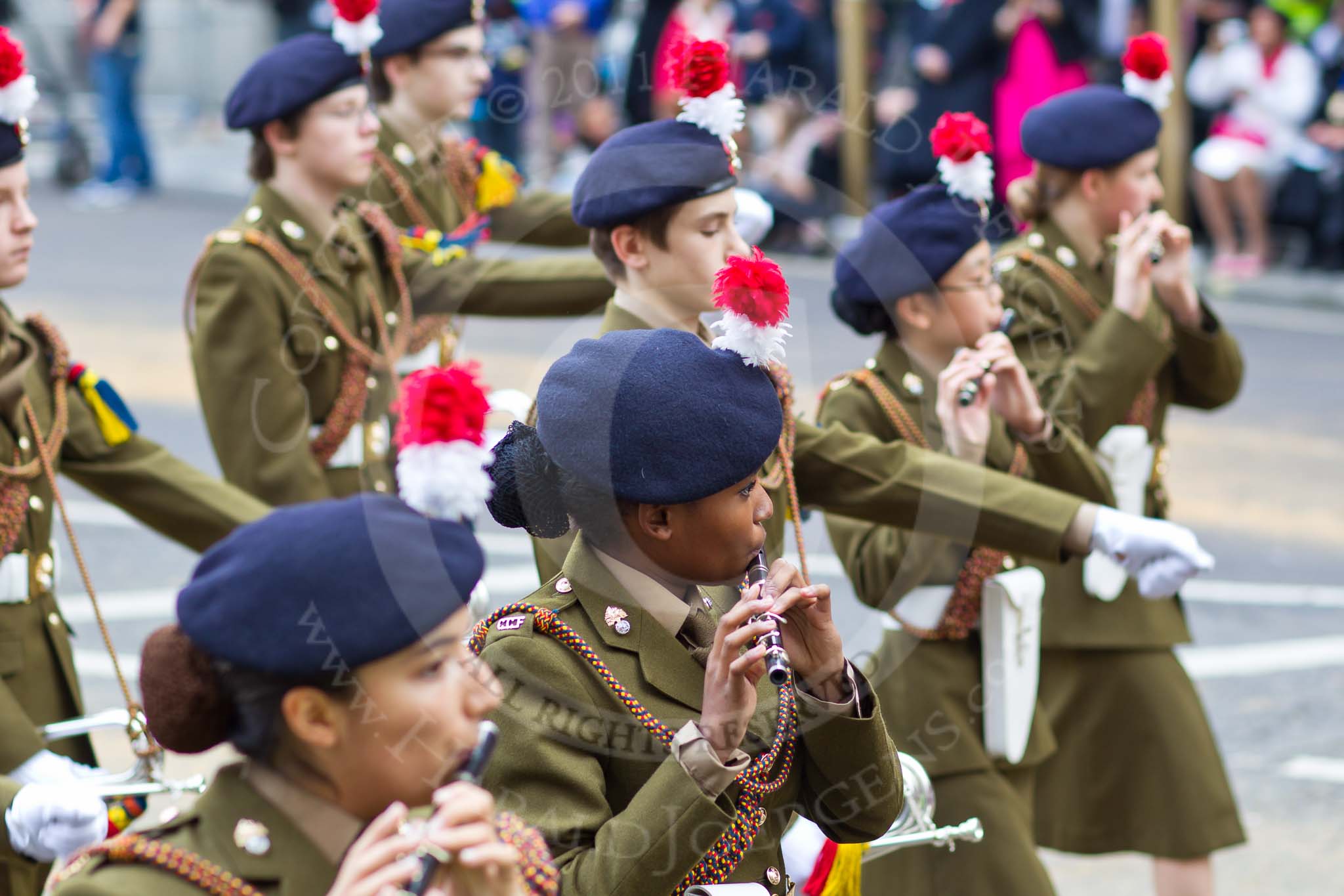 The Lord Mayor's Show 2011: St Dunstan's CCF Band (http://www.stdunstans.org.uk/)..
Opposite Mansion House, City of London,
London,
-,
United Kingdom,
on 12 November 2011 at 12:04, image #641