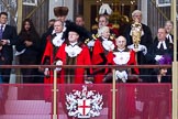 The Lord Mayor's Show 2011: The new Lord Mayor, David Wootton, on the left, and next to him the outgoing Lord Mayor, Michael Bear..
Opposite Mansion House, City of London,
London,
-,
United Kingdom,
on 12 November 2011 at 11:13, image #177