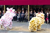 The Lord Mayor's Show 2011: The Hong Kong Government (http://hketolondon.gov.hk/), two dragons in front of Mansion House..
Opposite Mansion House, City of London,
London,
-,
United Kingdom,
on 12 November 2011 at 11:24, image #247