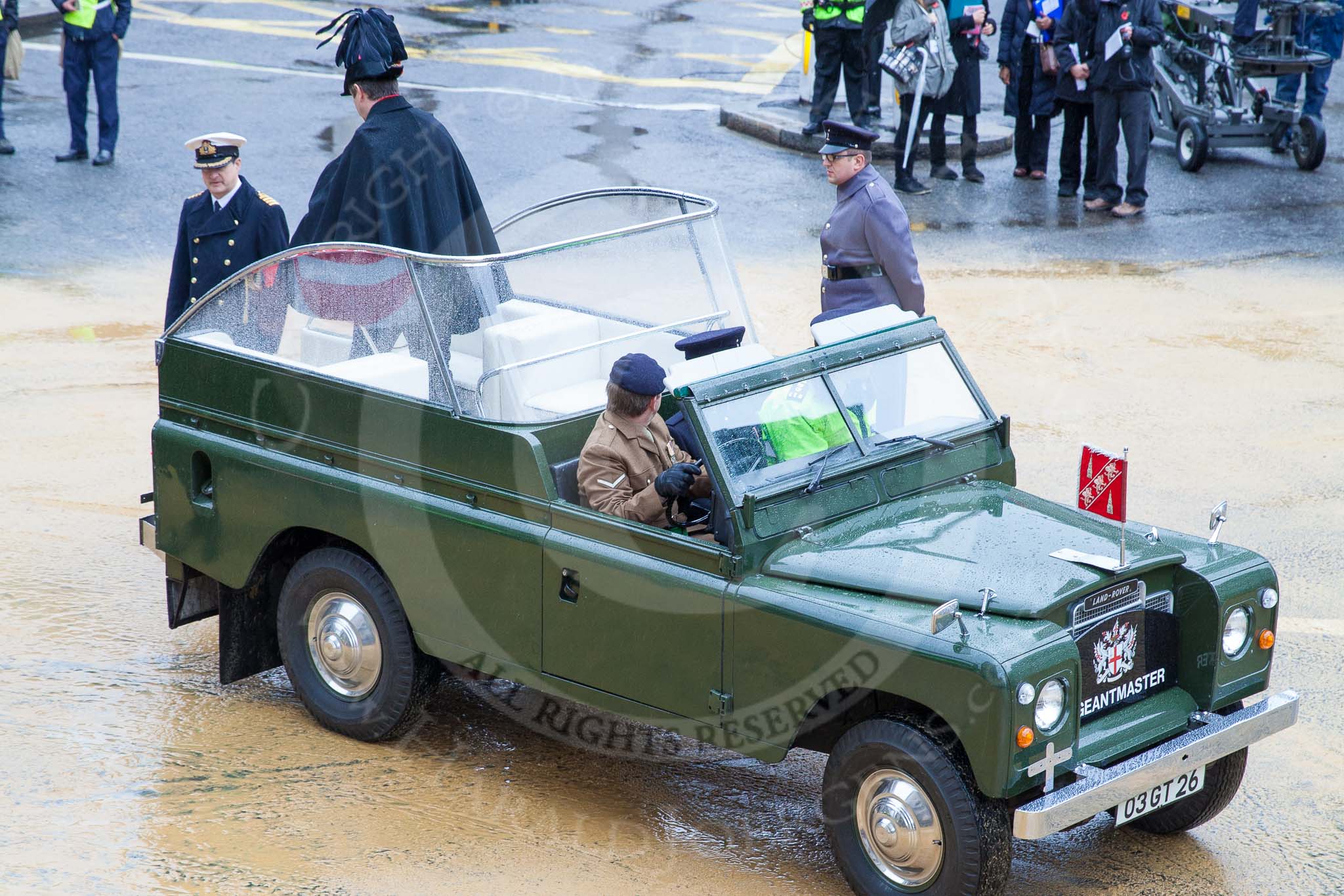 Lord Mayor's Show 2012: The Pageantmaster Dominic Reid arriving..
Press stand opposite Mansion House, City of London,
London,
Greater London,
United Kingdom,
on 10 November 2012 at 09:33, image #11
