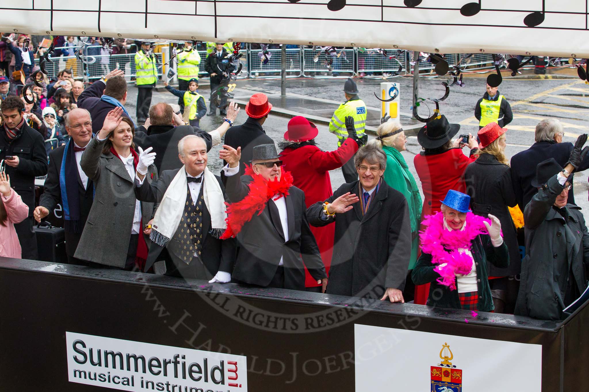 Lord Mayor's Show 2012: Entry 3, Worshupful Company of Musicians..
Press stand opposite Mansion House, City of London,
London,
Greater London,
United Kingdom,
on 10 November 2012 at 11:00, image #190