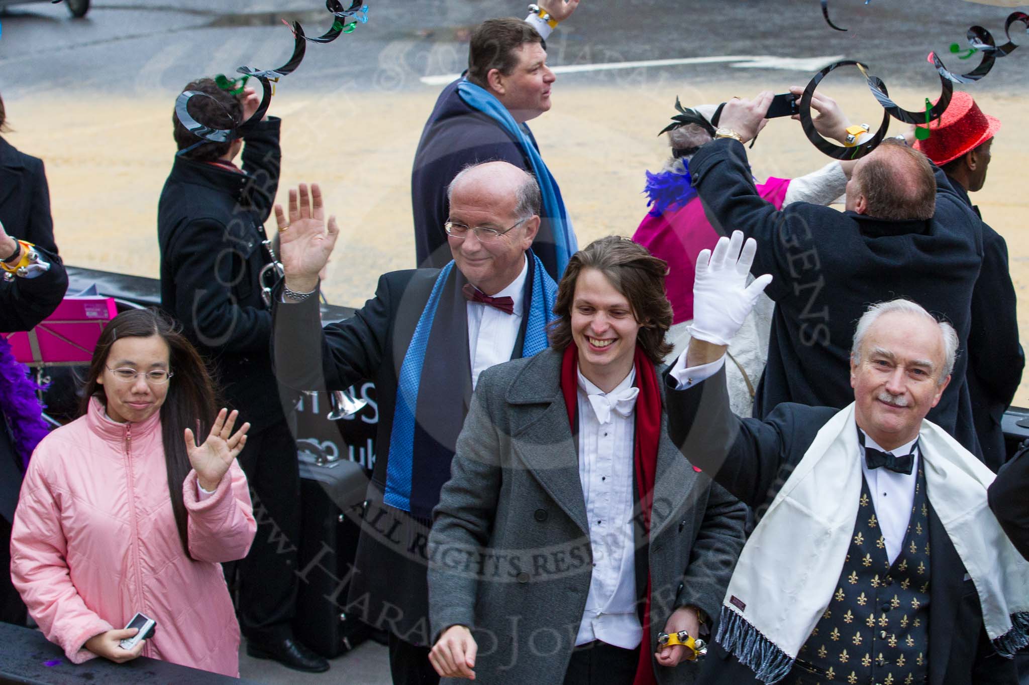 Lord Mayor's Show 2012: Entry 3, Worshupful Company of Musicians..
Press stand opposite Mansion House, City of London,
London,
Greater London,
United Kingdom,
on 10 November 2012 at 11:00, image #192