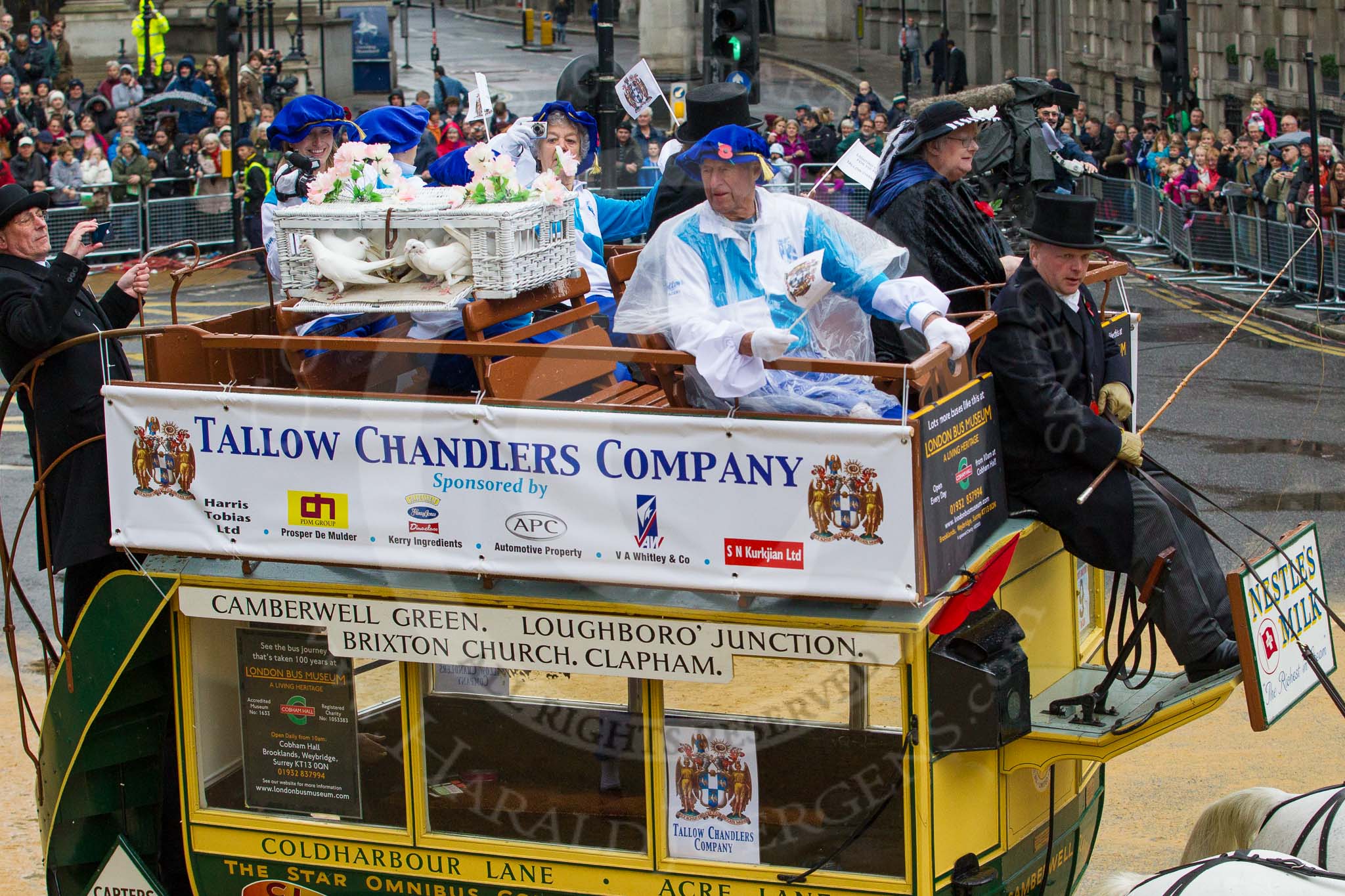Lord Mayor's Show 2012: Worshipful Company of Tallow Chandlers..
Press stand opposite Mansion House, City of London,
London,
Greater London,
United Kingdom,
on 10 November 2012 at 11:04, image #256