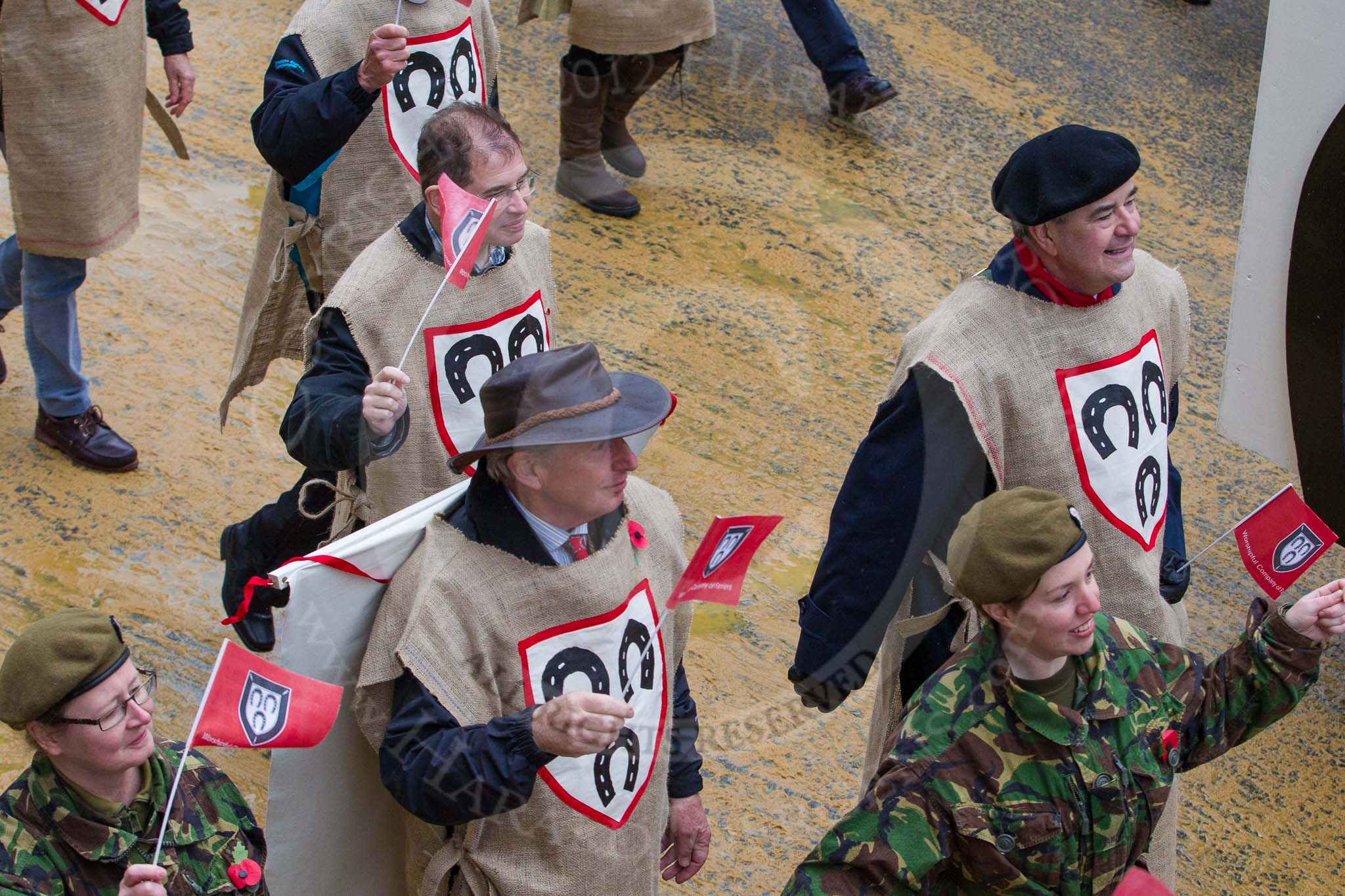 Lord Mayor's Show 2012: Entry 14 - Worshipful Company of Farriers..
Press stand opposite Mansion House, City of London,
London,
Greater London,
United Kingdom,
on 10 November 2012 at 11:06, image #307