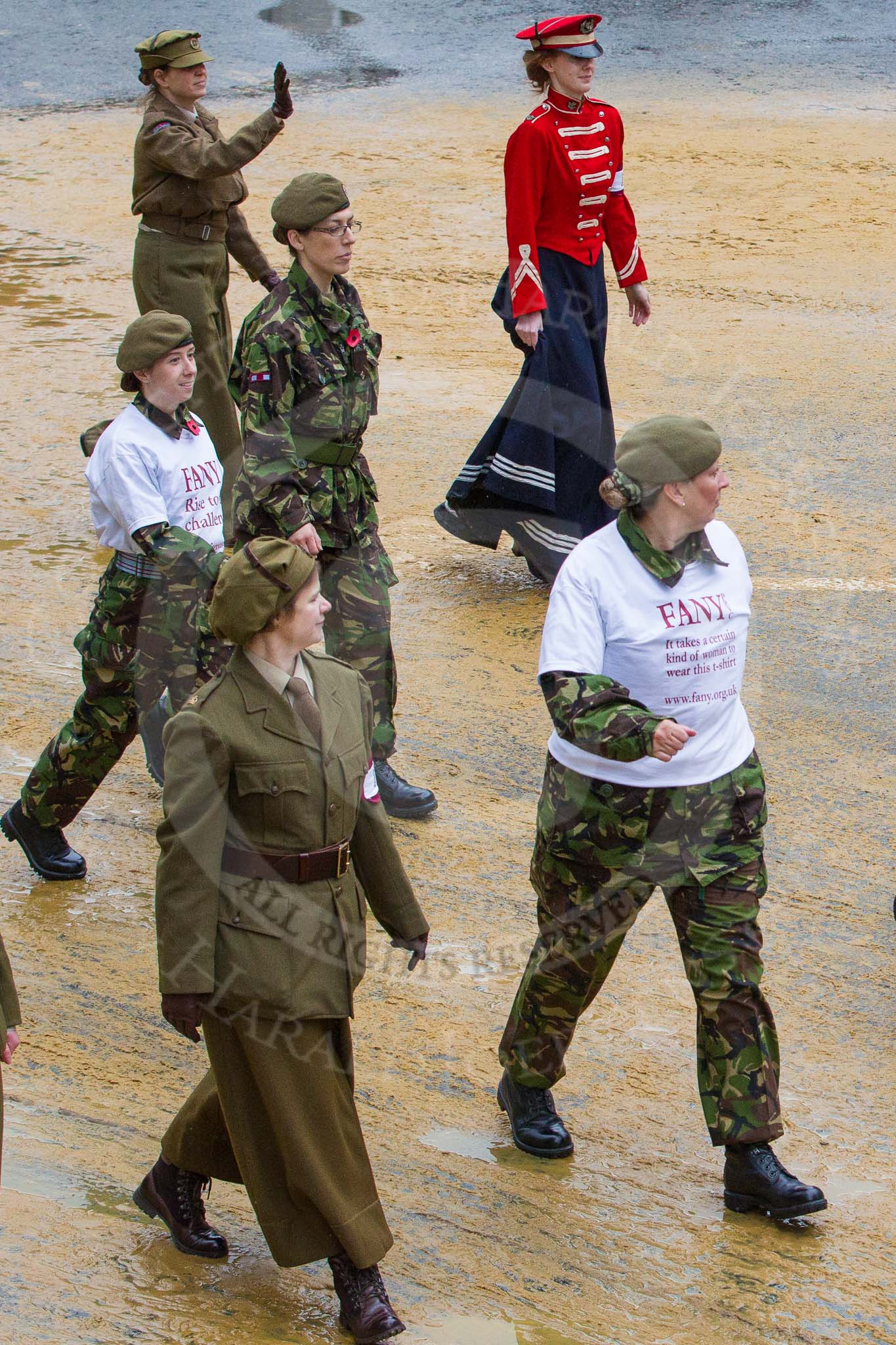 Lord Mayor's Show 2012: Entry 15 - FANY, the Princess Royal's Volunteer Corps..
Press stand opposite Mansion House, City of London,
London,
Greater London,
United Kingdom,
on 10 November 2012 at 11:06, image #316