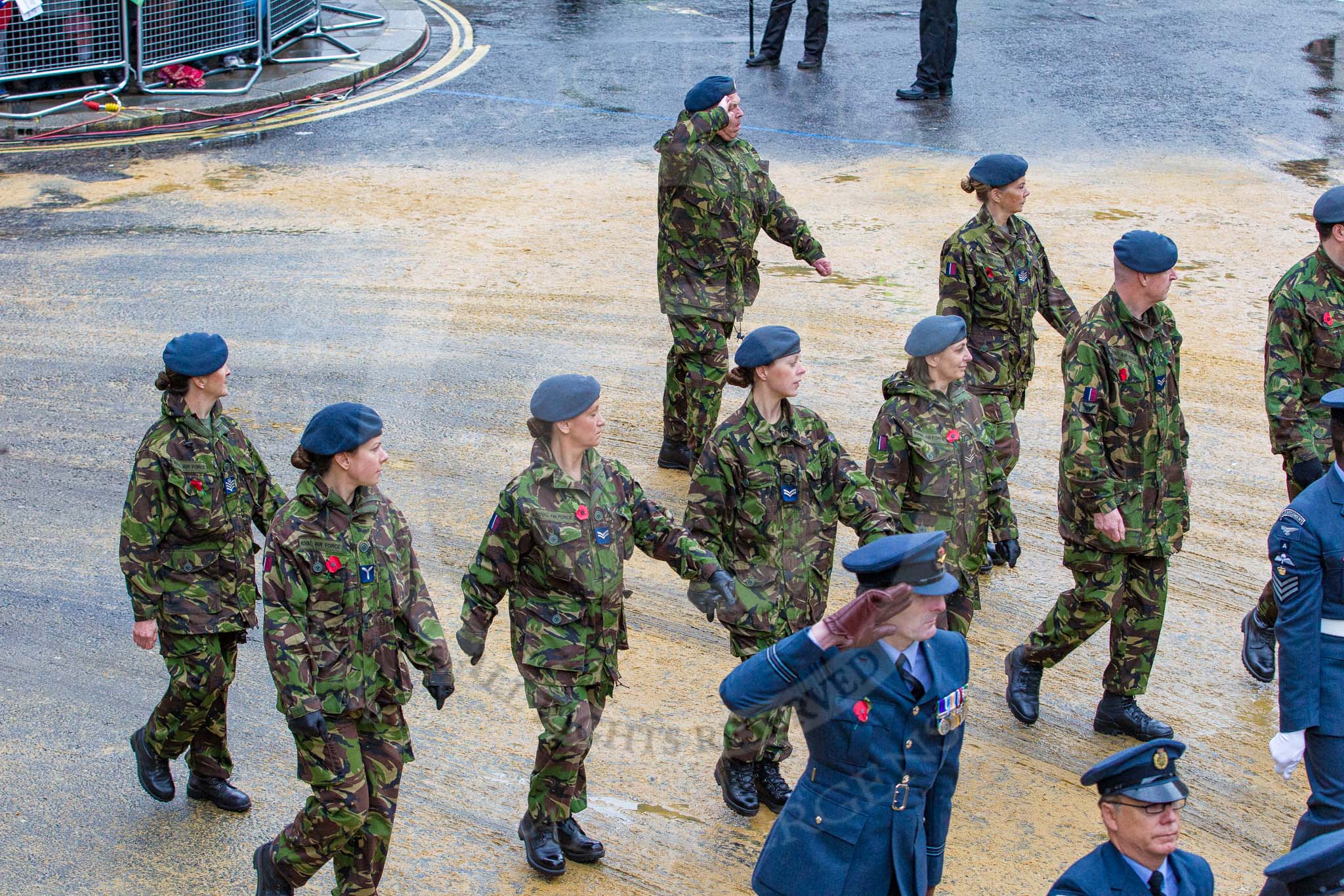 Lord Mayor's Show 2012: Entry 19 - 600 (City of London) Squadron RAuxAF and 4626 (Aeromedical) Squadron Royal Auxiliary Air Force..
Press stand opposite Mansion House, City of London,
London,
Greater London,
United Kingdom,
on 10 November 2012 at 11:08, image #352