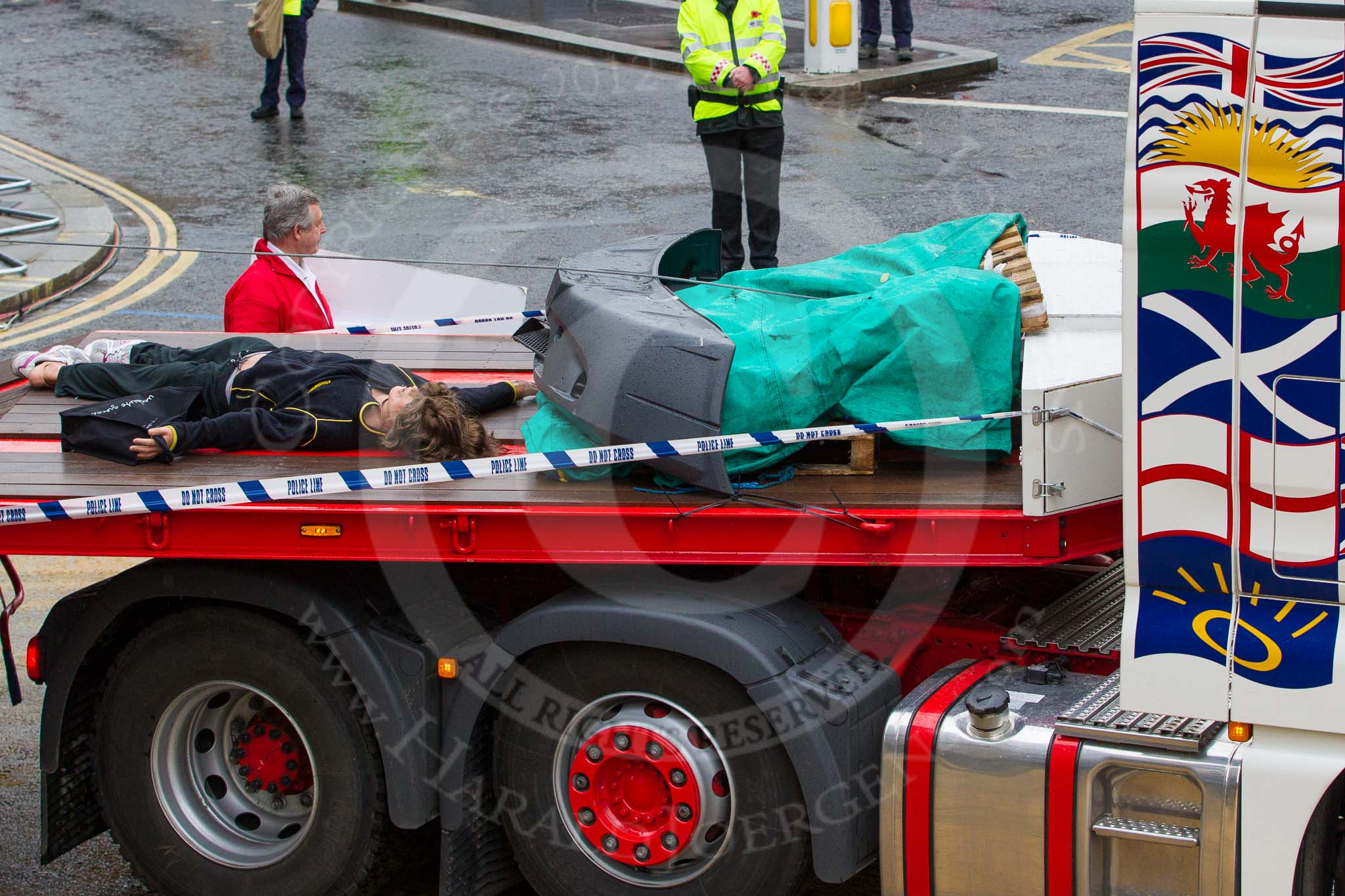 Lord Mayor's Show 2012: Entry 20 - London Air Ambulance..
Press stand opposite Mansion House, City of London,
London,
Greater London,
United Kingdom,
on 10 November 2012 at 11:09, image #363