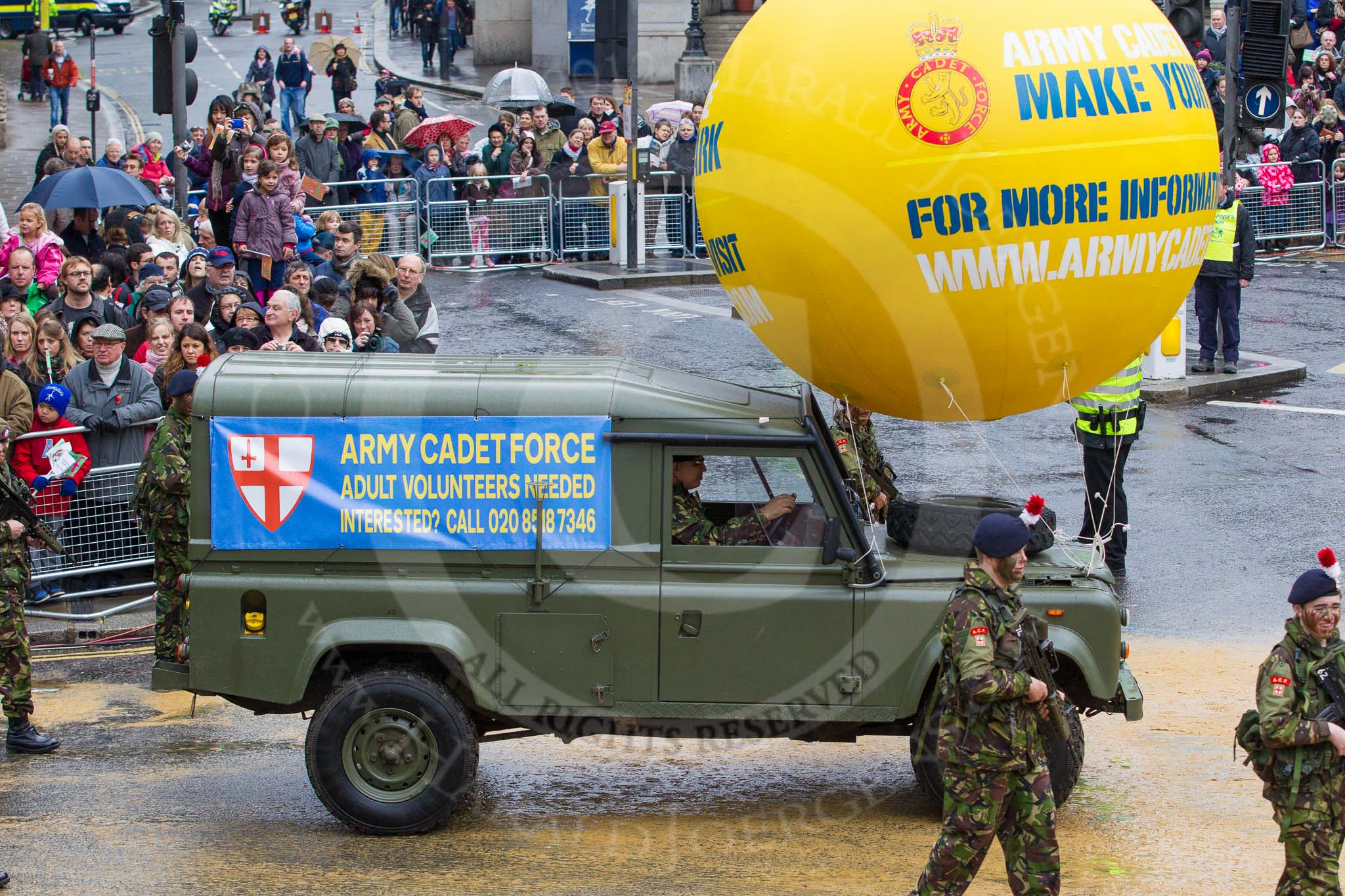 Lord Mayor's Show 2012: Entry 25  - Army Cadet Force (NE London), the ACF is one of the UK's oldest youth organisations..
Press stand opposite Mansion House, City of London,
London,
Greater London,
United Kingdom,
on 10 November 2012 at 11:11, image #424