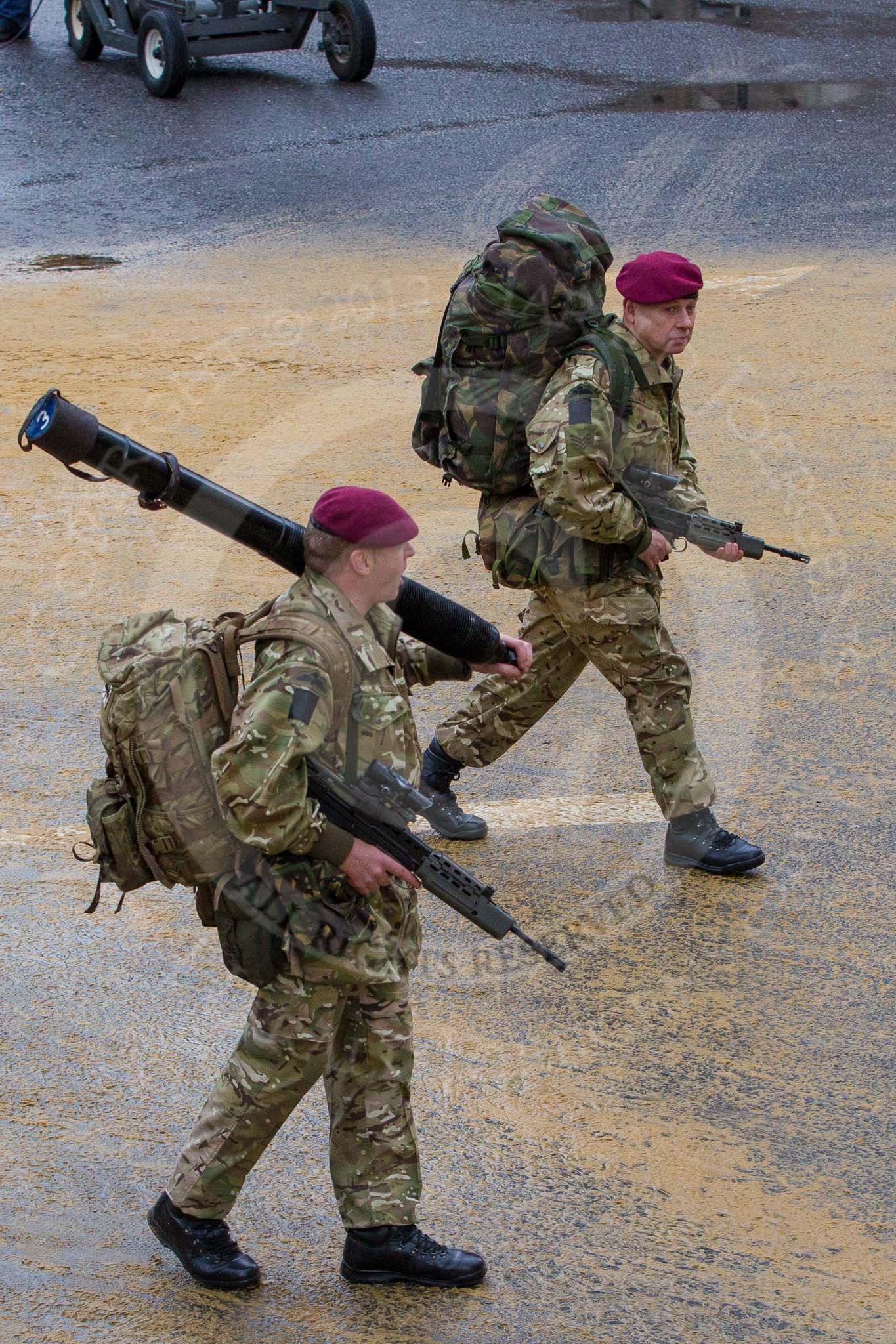 Lord Mayor's Show 2012: Entry 49 B Coy, 4 PARA. B Company, 4th Battalion The Parachute Regiment..
Press stand opposite Mansion House, City of London,
London,
Greater London,
United Kingdom,
on 10 November 2012 at 11:22, image #692