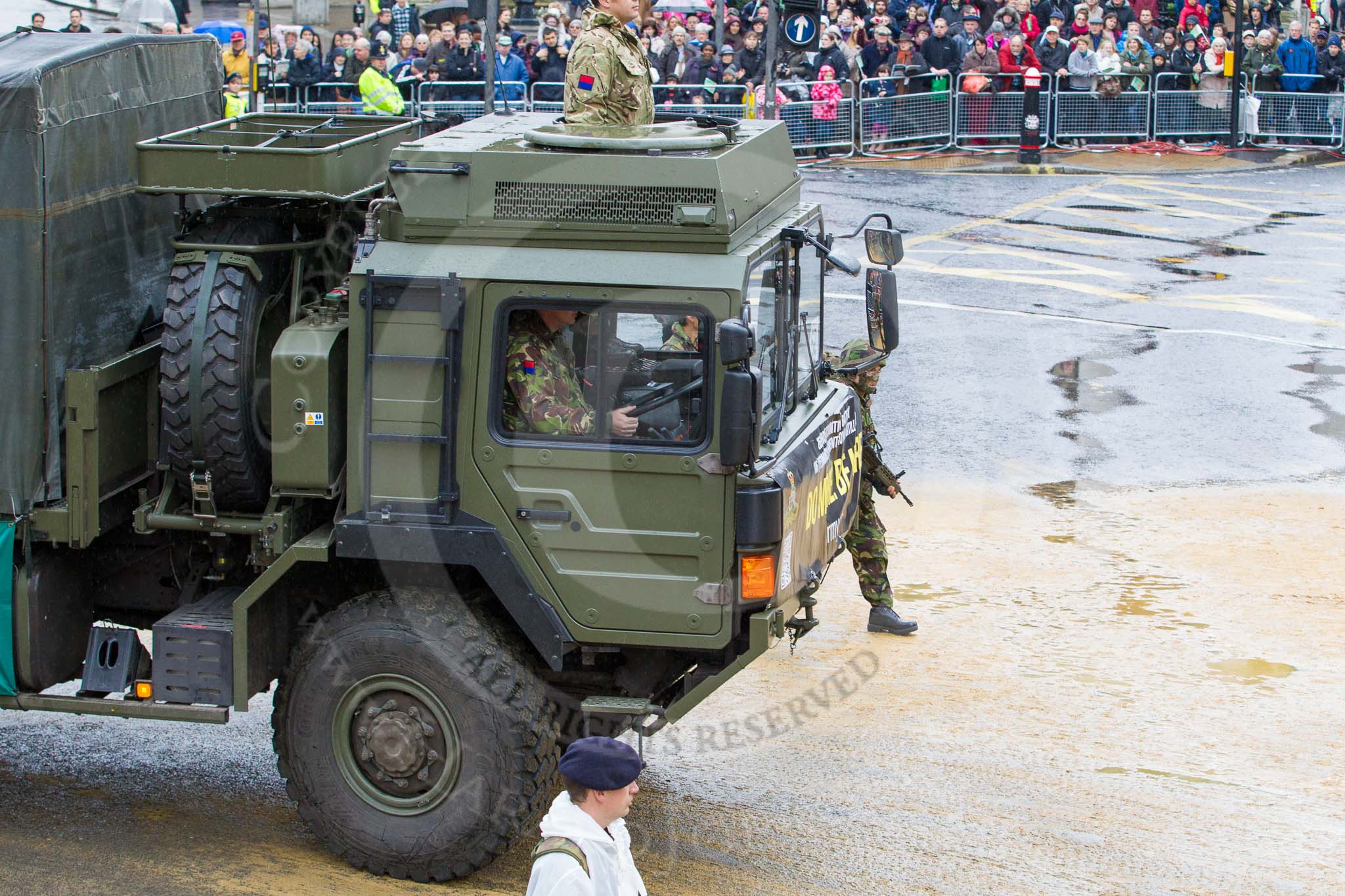 Lord Mayor's Show 2012: Entry 52 - 265 (Home Counties) Battery 106 (Y) Regt RA (V), the 16th Regiment Royal Artillery..
Press stand opposite Mansion House, City of London,
London,
Greater London,
United Kingdom,
on 10 November 2012 at 11:23, image #700