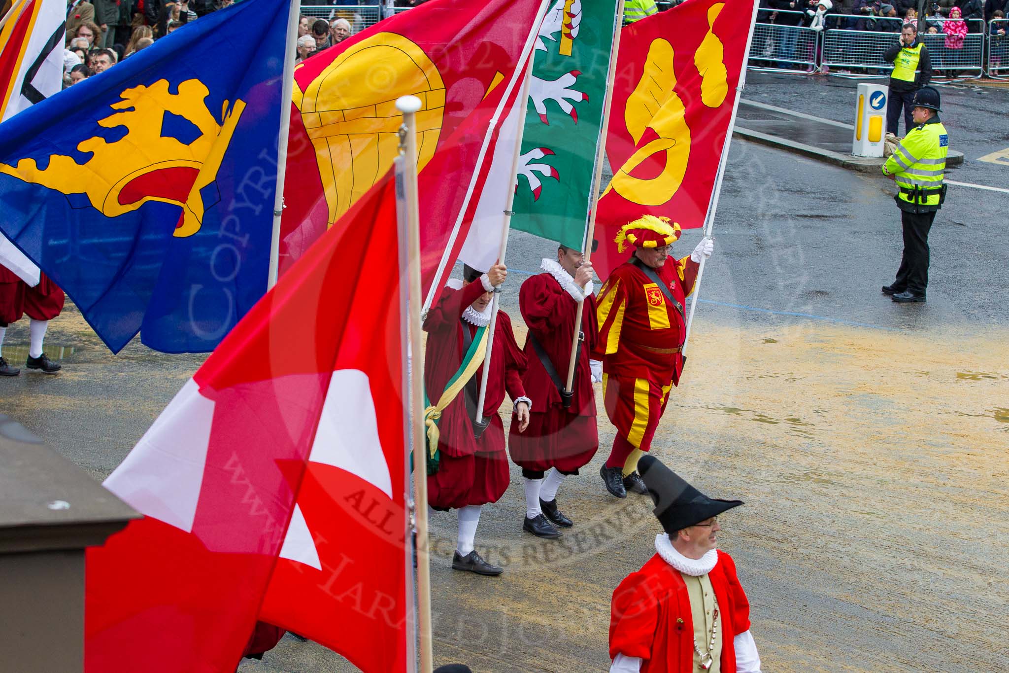 Lord Mayor's Show 2012: Entry 81 - Guilds of Basel..
Press stand opposite Mansion House, City of London,
London,
Greater London,
United Kingdom,
on 10 November 2012 at 11:35, image #1033