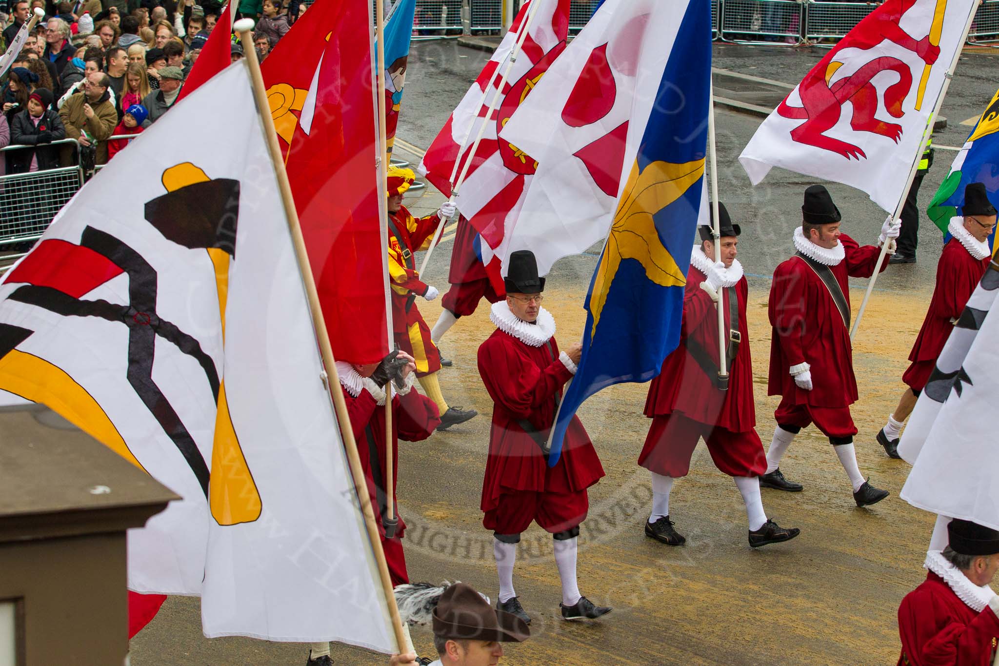 Lord Mayor's Show 2012: Entry 81 - Guilds of Basel..
Press stand opposite Mansion House, City of London,
London,
Greater London,
United Kingdom,
on 10 November 2012 at 11:35, image #1039