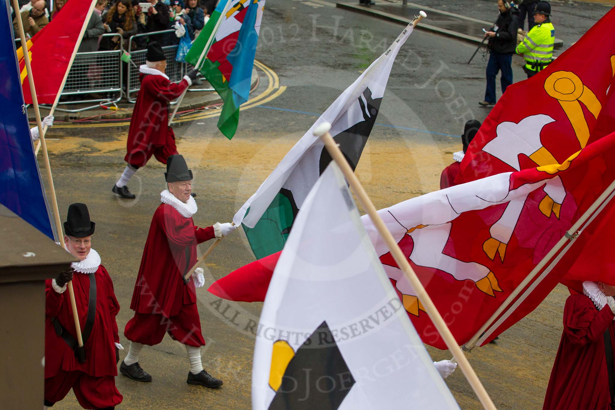 Lord Mayor's Show 2012: Entry 81 - Guilds of Basel..
Press stand opposite Mansion House, City of London,
London,
Greater London,
United Kingdom,
on 10 November 2012 at 11:35, image #1041