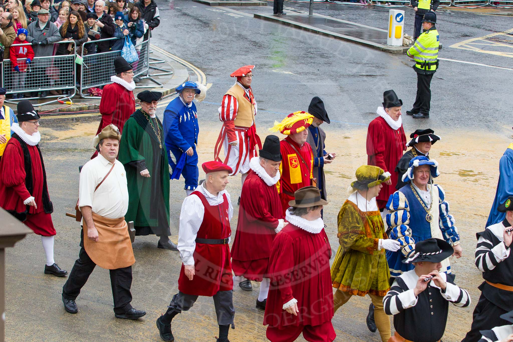 Lord Mayor's Show 2012: Entry 81 - Guilds of Basel..
Press stand opposite Mansion House, City of London,
London,
Greater London,
United Kingdom,
on 10 November 2012 at 11:36, image #1059