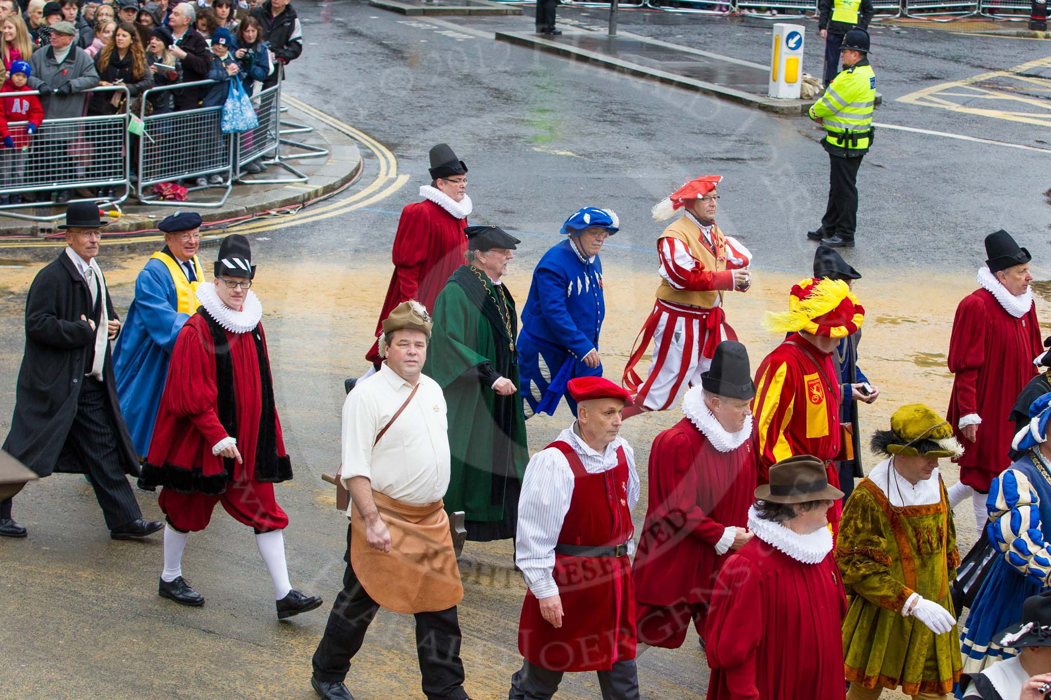 Lord Mayor's Show 2012: Entry 81 - Guilds of Basel..
Press stand opposite Mansion House, City of London,
London,
Greater London,
United Kingdom,
on 10 November 2012 at 11:36, image #1061
